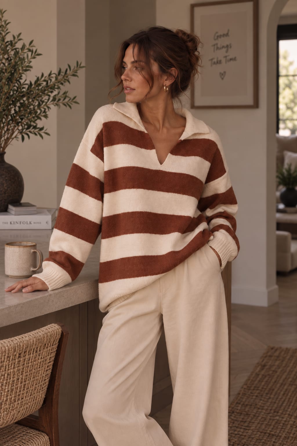 Beau Stripe Knit Rust