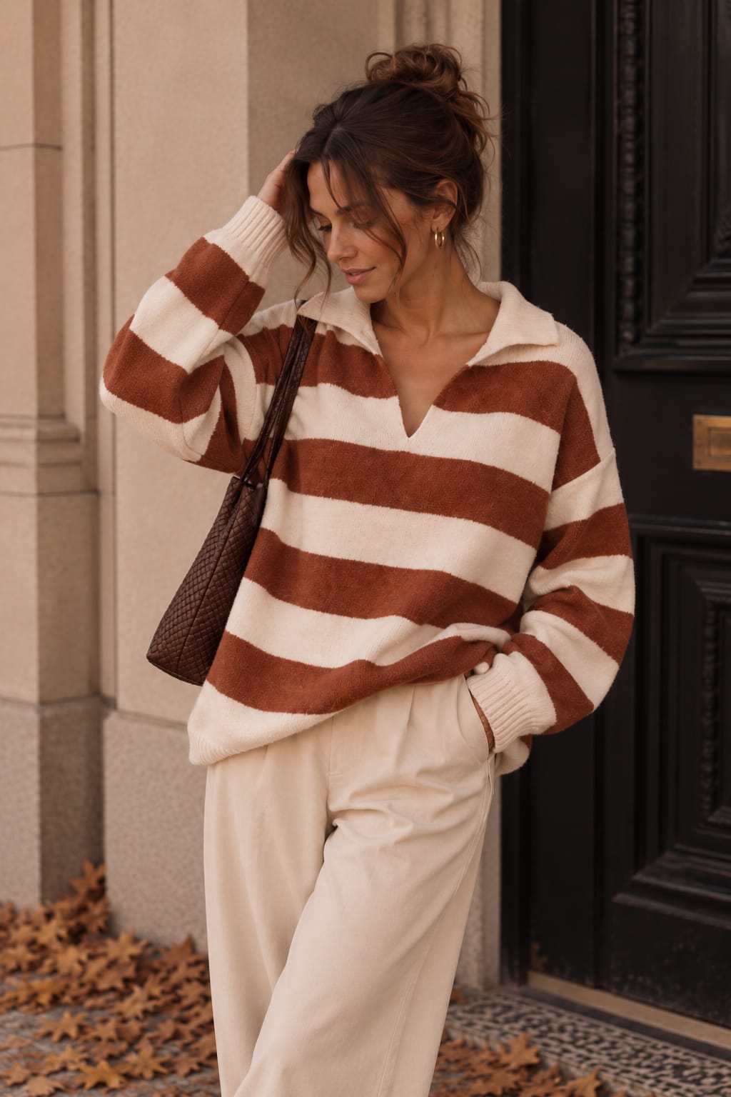 Beau Stripe Knit Rust