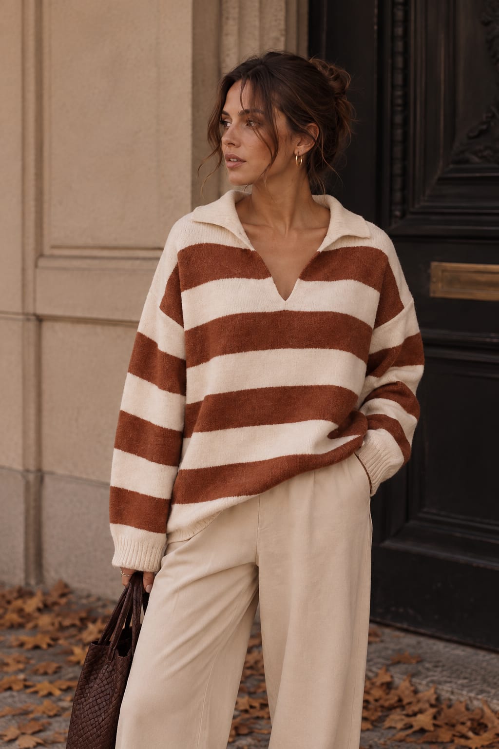 Beau Stripe Knit Rust