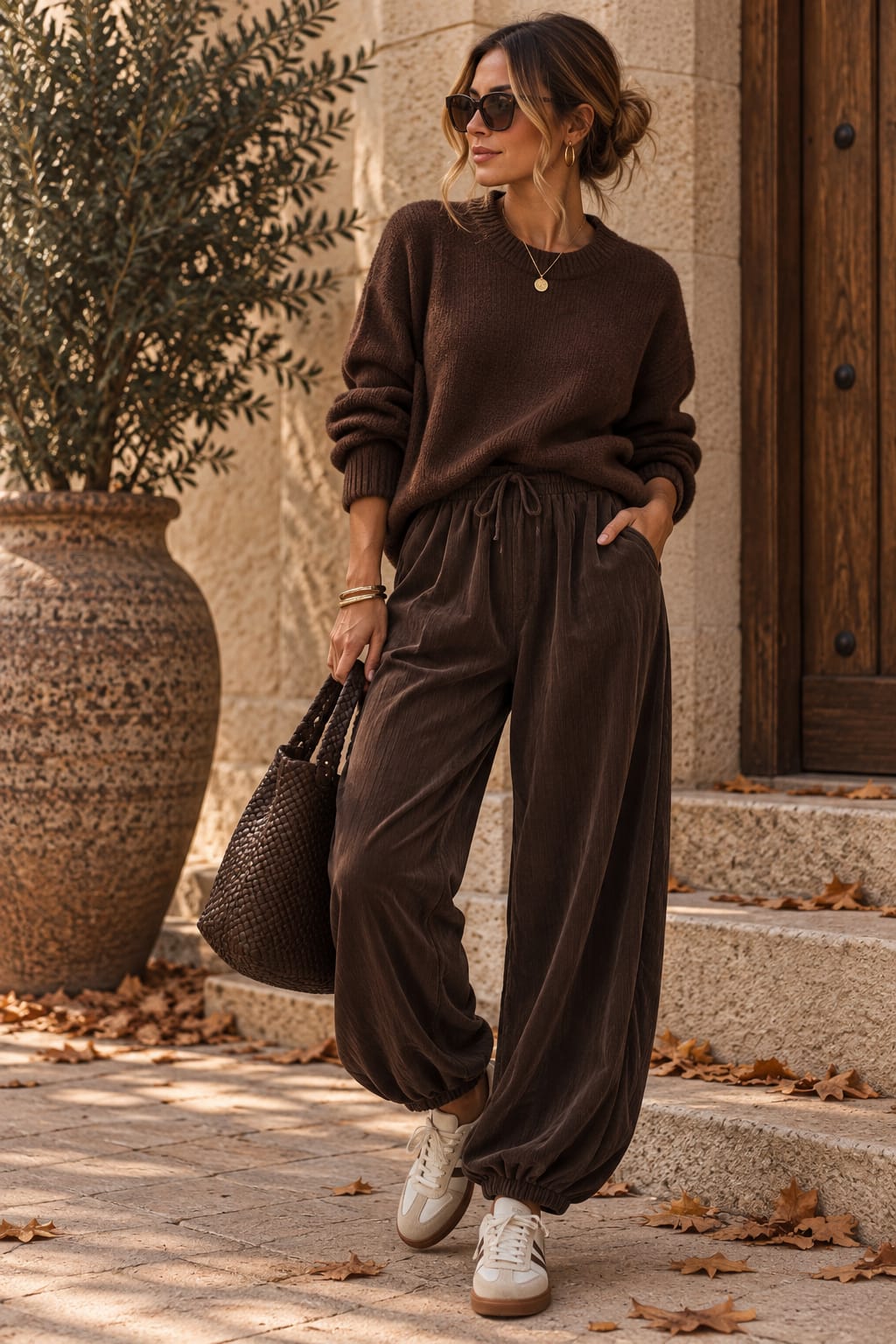 Romy Cord Trousers Chocolate