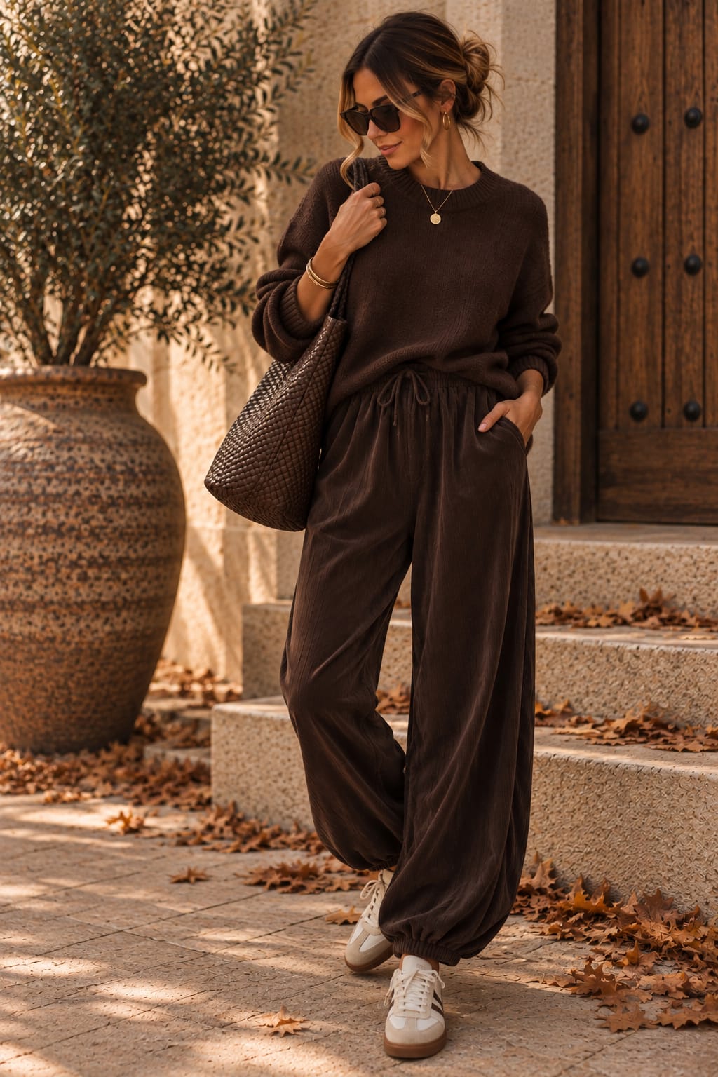 Romy Cord Trousers Chocolate