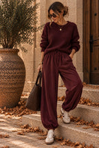 Romy Cord Trousers Burgundy