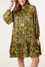 Evoke Frill Dress Kiwi