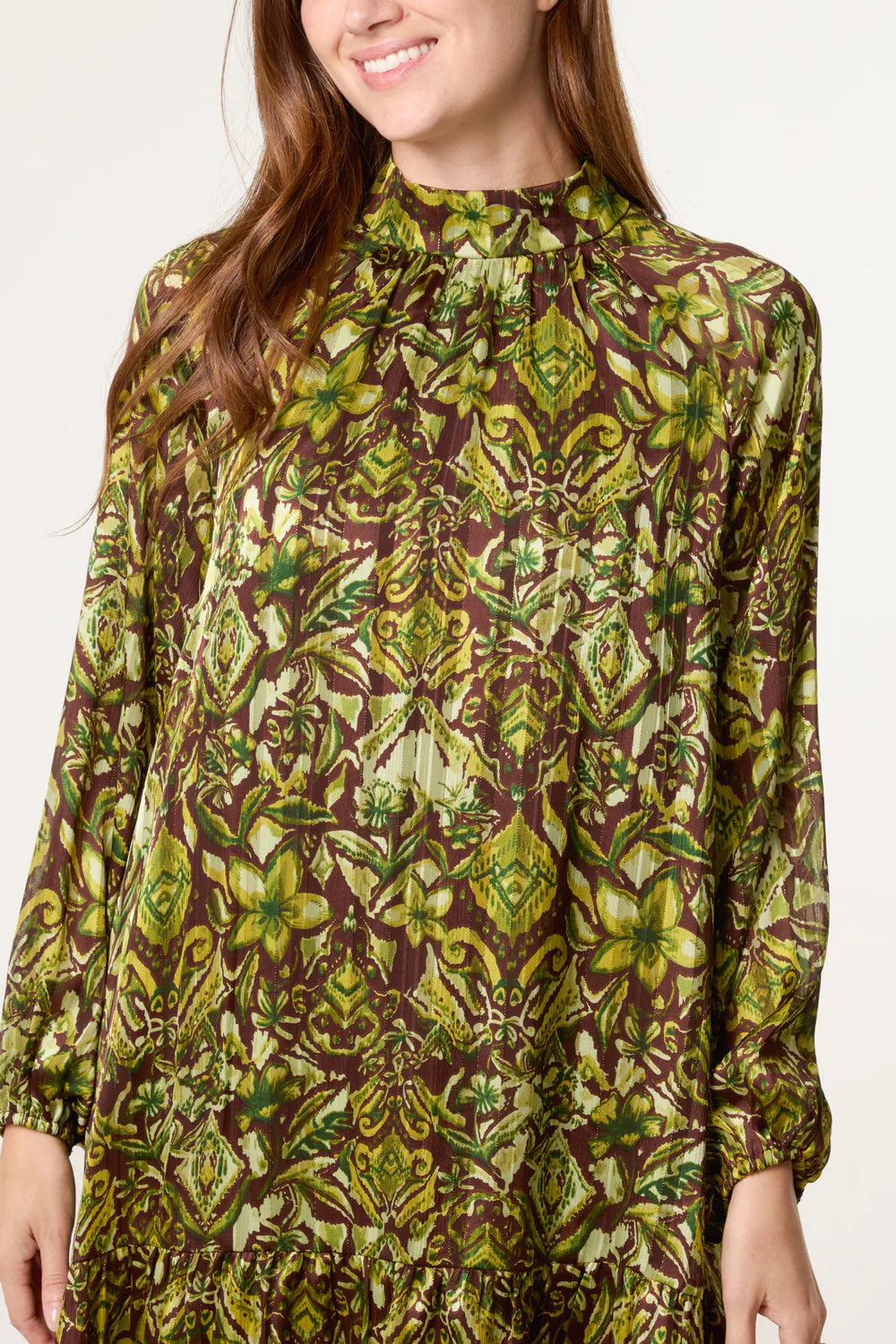 Evoke Frill Dress Kiwi