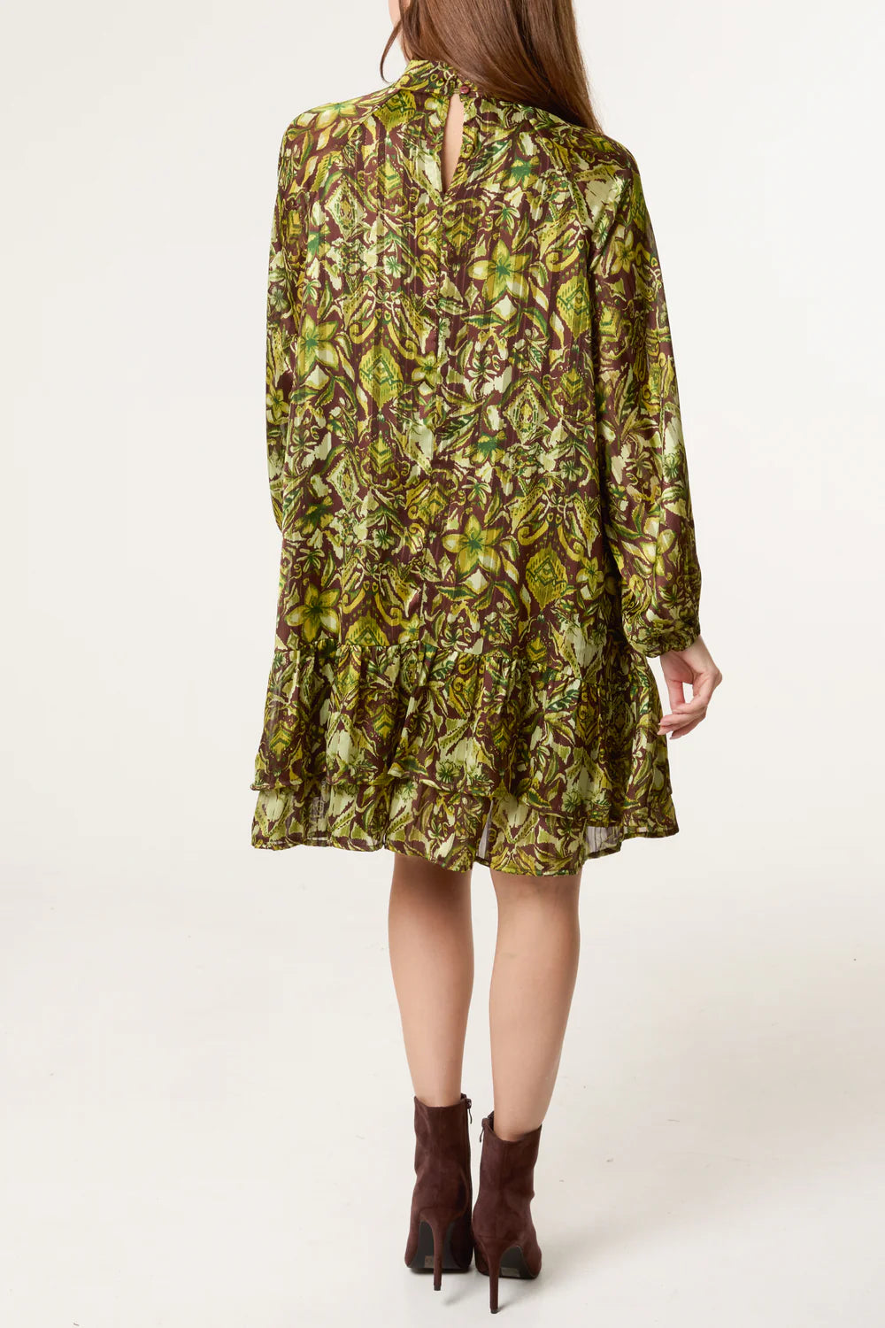 Evoke Frill Dress Kiwi