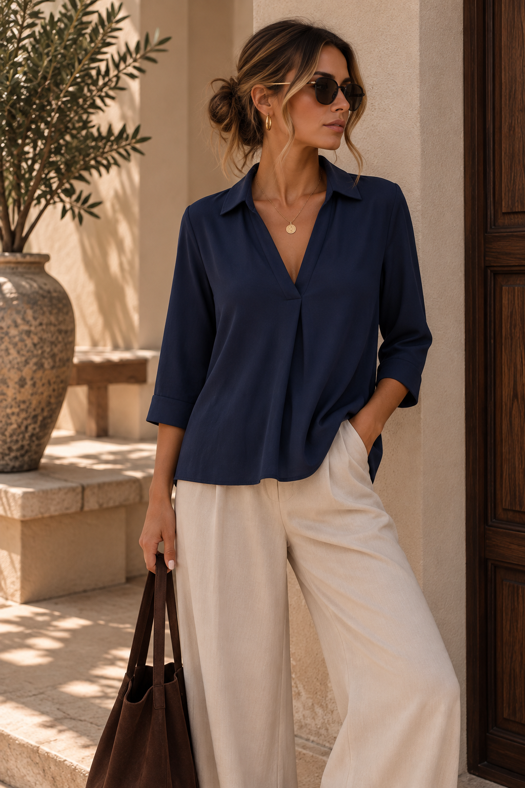 The Love Letter Blouse Navy