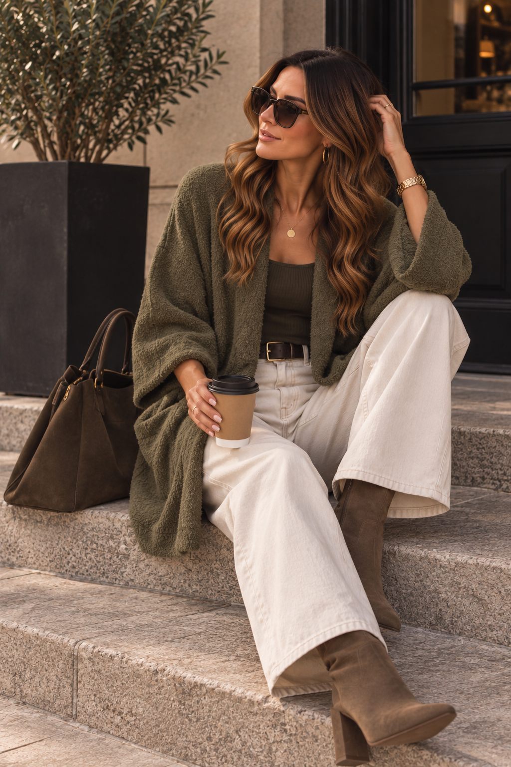Mabel Cardigan  Khaki