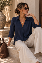 The Love Letter Blouse Navy