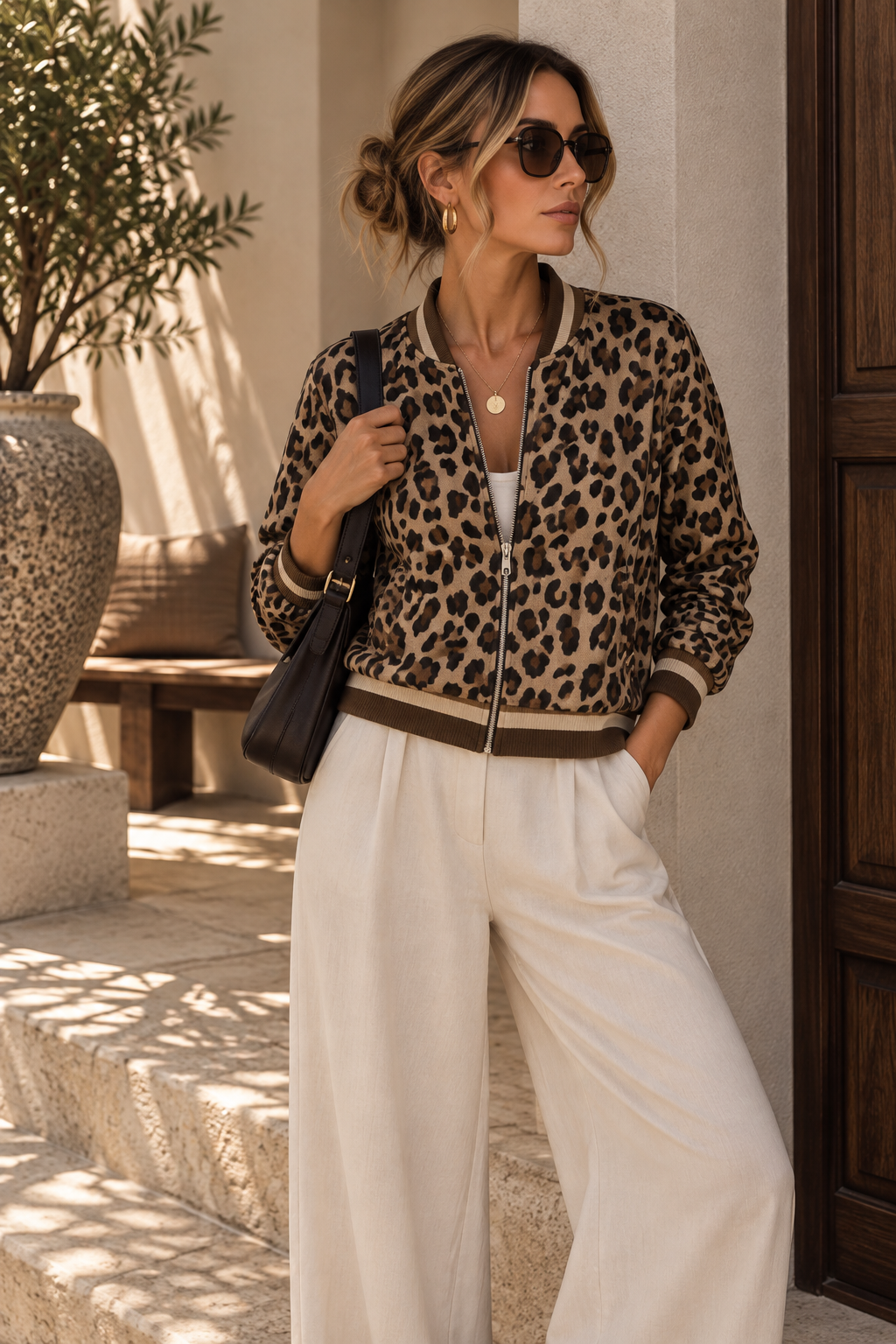 Billie Leopard Bomber Jacket