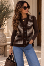 Elodie Knit Waistcoat Chocolate
