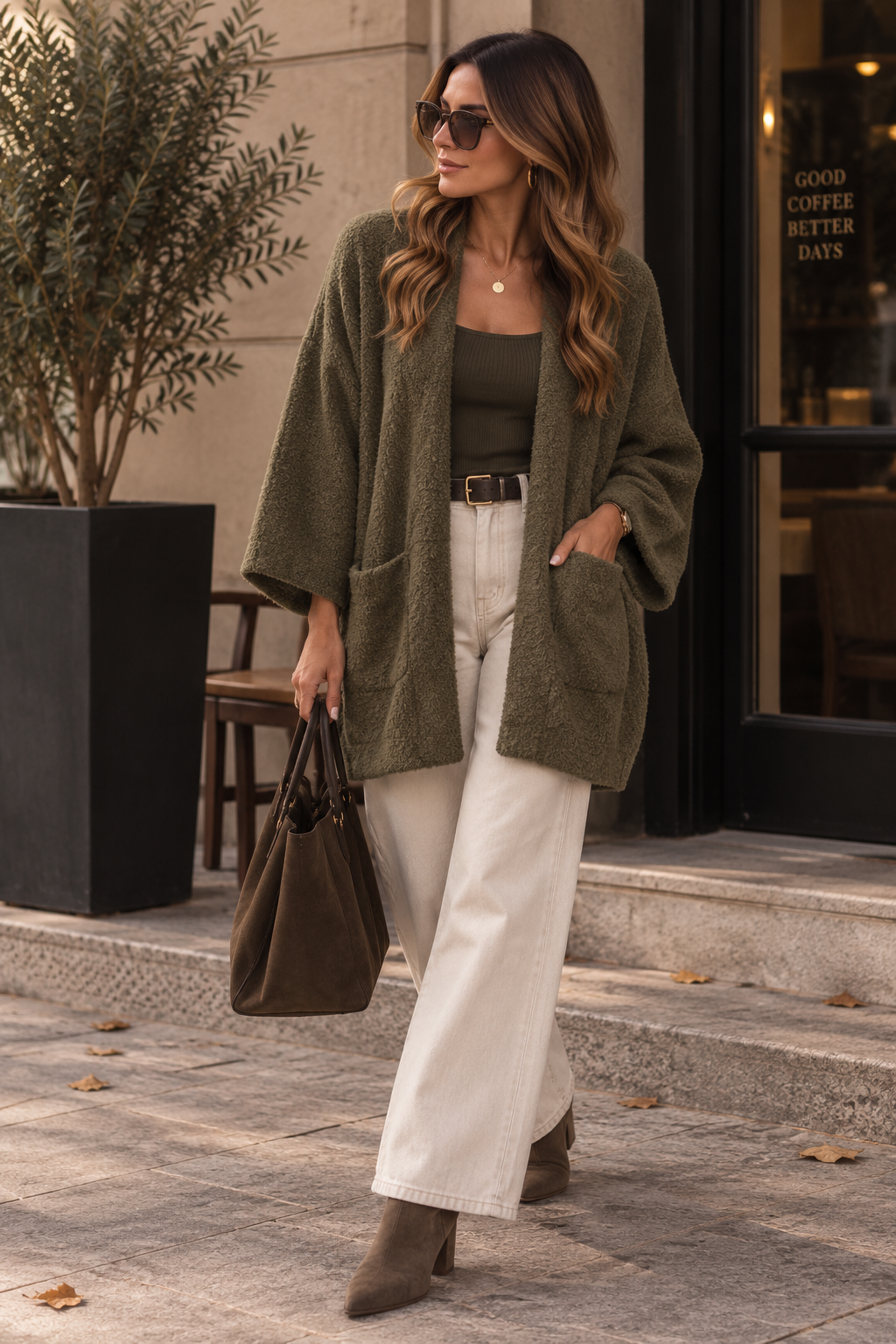 Mabel Cardigan  Khaki